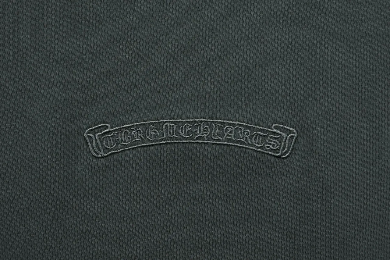 P150 Chrome Hearts Chrome Hearts Embroidered Short Sleeve Size: SMLXL Color: Apricot Gray